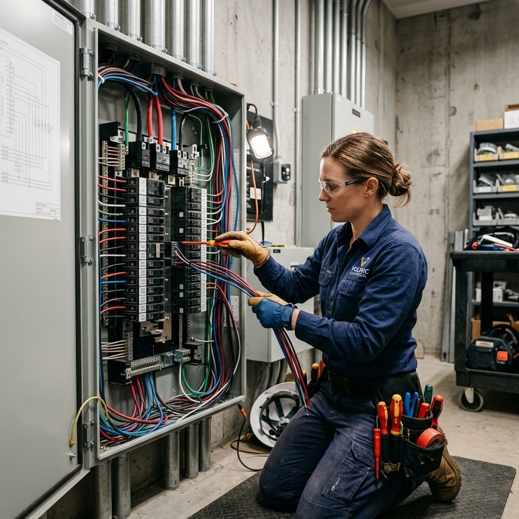 Elektriker bei der Arbeit